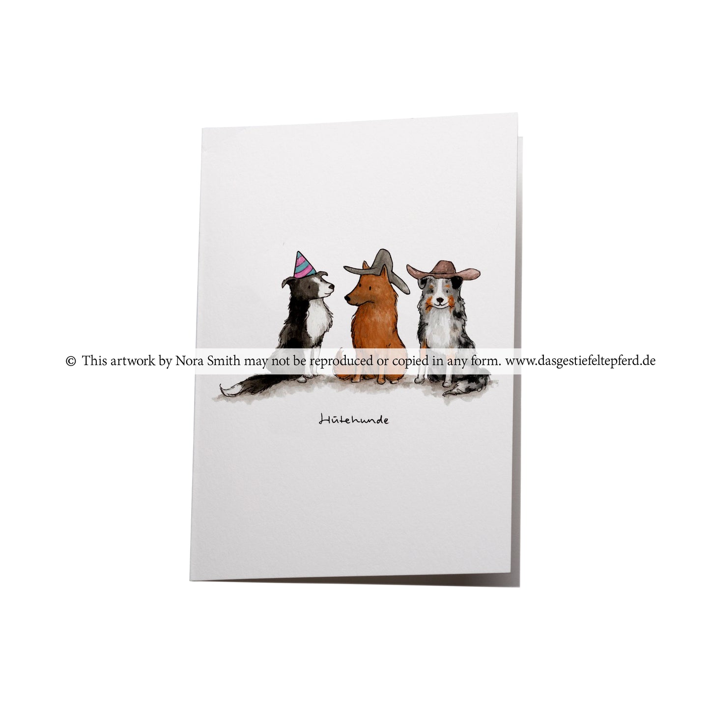Klappkarte "Hütehunde"