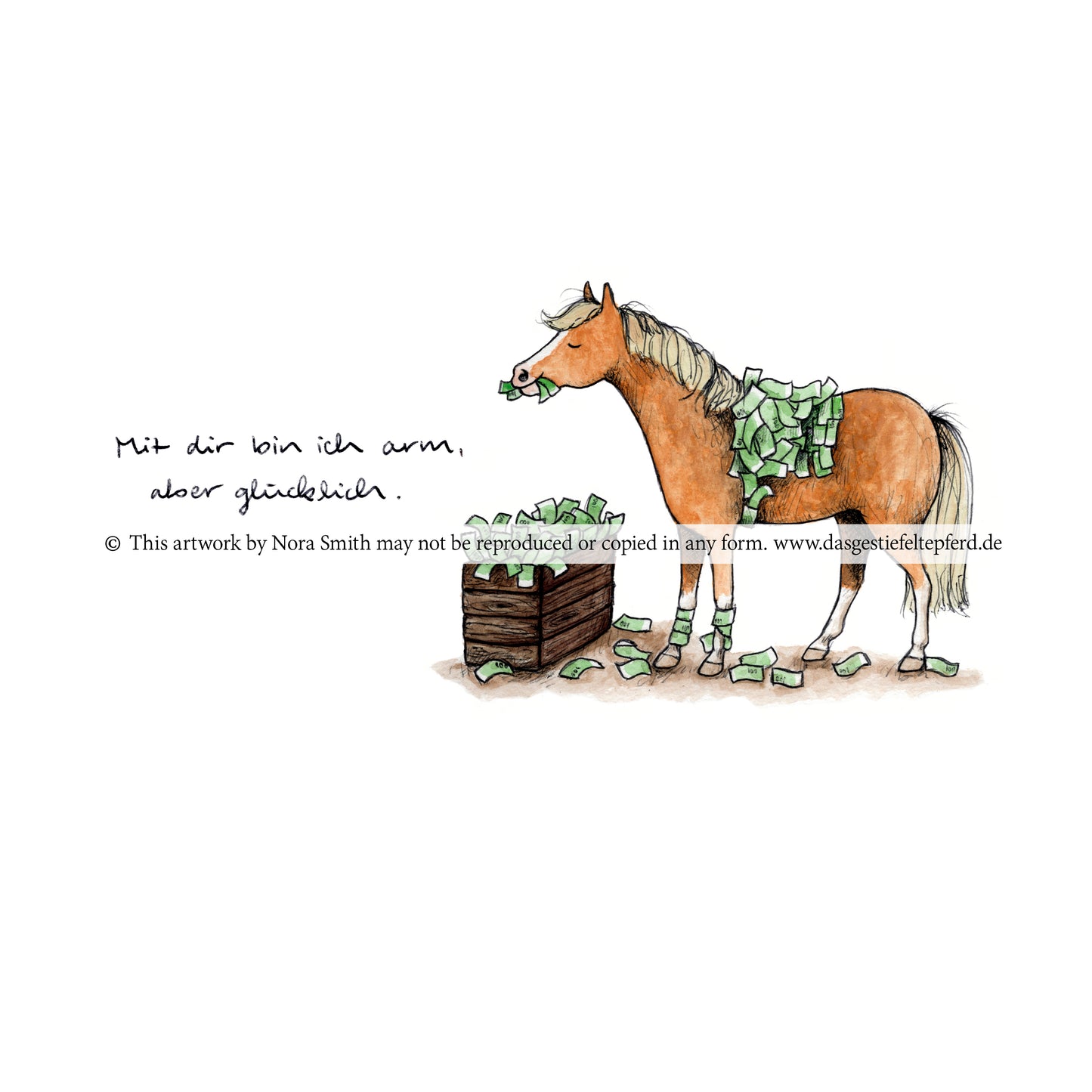 Porzellantasse "Geldfresser"