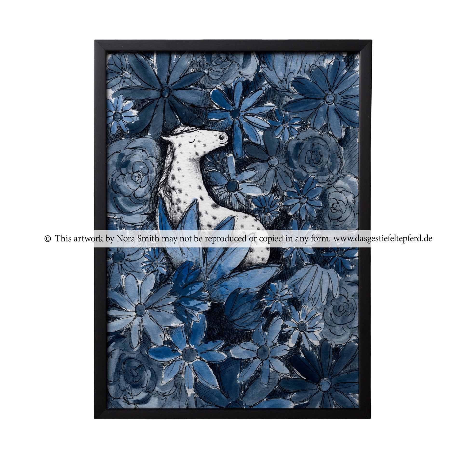 Kunstdruck "Blaue Blumen"